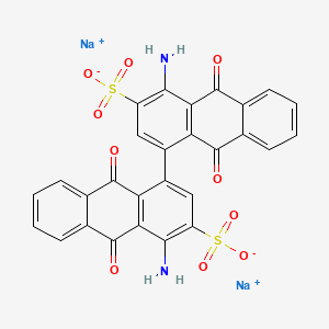 B1329539 [1,1'-Bianthracene]-3,3'-disulfonic acid, 4,4'-diamino-9,9',10,10'-tetrahydro-9,9',10,10'-tetraoxo-, disodium salt CAS No. 6022-22-6