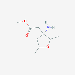 Methyl 2-(3-amino-2,5-dimethyloxolan-3-yl)acetate