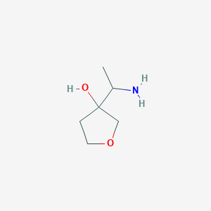 3-(1-Aminoethyl)oxolan-3-ol