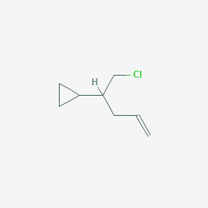 molecular formula C8H13Cl B13295466 (1-Chloropent-4-en-2-yl)cyclopropane 