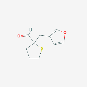 2-(Furan-3-ylmethyl)thiolane-2-carbaldehyde