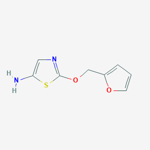 molecular formula C8H8N2O2S B13295588 2-[(Furan-2-yl)methoxy]-1,3-thiazol-5-amine 