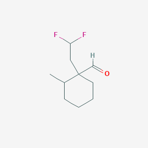 1-(2,2-Difluoroethyl)-2-methylcyclohexane-1-carbaldehyde