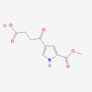 molecular formula C10H11NO5 B13295624 4-[5-(methoxycarbonyl)-1H-pyrrol-3-yl]-4-oxobutanoic acid 