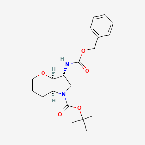 Racemic-(3S,3aR,7aR)-tert-butyl 3-(((benzyloxy)carbonyl)amino)hexahydropyrano[3,2-b]pyrrole-1(2H)-carboxylate