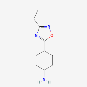 4-(3-Ethyl-1,2,4-oxadiazol-5-yl)cyclohexan-1-amine