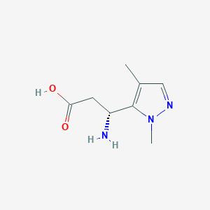 (3R)-3-Amino-3-(1,4-dimethyl-1H-pyrazol-5-yl)propanoic acid