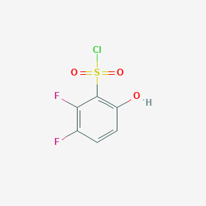 molecular formula C6H3ClF2O3S B13295678 2,3-Difluoro-6-hydroxybenzene-1-sulfonyl chloride 