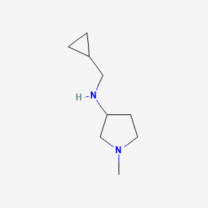 molecular formula C9H18N2 B13295711 N-(cyclopropylmethyl)-1-methylpyrrolidin-3-amine 