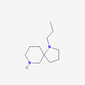 molecular formula C11H22N2 B13295716 1-Propyl-1,7-diazaspiro[4.5]decane 