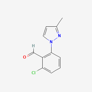 2-Chloro-6-(3-methyl-1H-pyrazol-1-yl)benzaldehyde