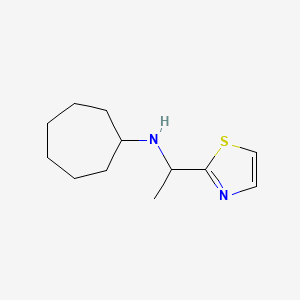 N-[1-(1,3-thiazol-2-yl)ethyl]cycloheptanamine