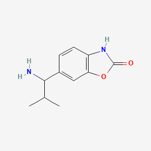 molecular formula C11H14N2O2 B13295743 6-(1-Amino-2-methylpropyl)-2,3-dihydro-1,3-benzoxazol-2-one 