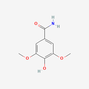 molecular formula C9H11NO4 B1329575 4-Hydroxy-3,5-dimethoxybenzamide CAS No. 3086-72-4