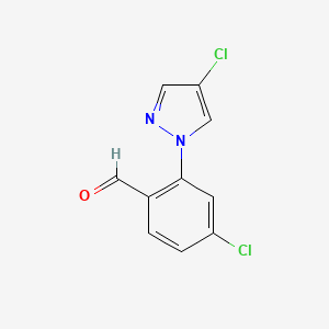 4-Chloro-2-(4-chloro-1H-pyrazol-1-yl)benzaldehyde