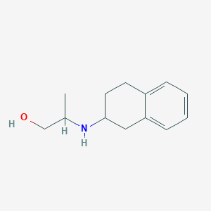 molecular formula C13H19NO B13295811 2-[(1,2,3,4-Tetrahydronaphthalen-2-yl)amino]propan-1-ol 