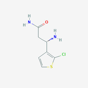 (3S)-3-Amino-3-(2-chlorothiophen-3-yl)propanamide