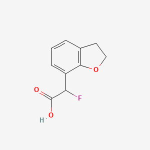 molecular formula C10H9FO3 B13295827 2-(2,3-Dihydro-1-benzofuran-7-yl)-2-fluoroacetic acid 