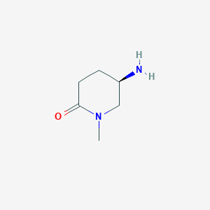 molecular formula C6H12N2O B13295840 (R)-5-Amino-1-methylpiperidin-2-one CAS No. 2002478-53-5