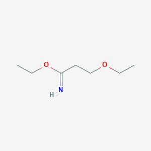 molecular formula C7H15NO2 B13295855 Ethyl 3-ethoxypropanimidate 