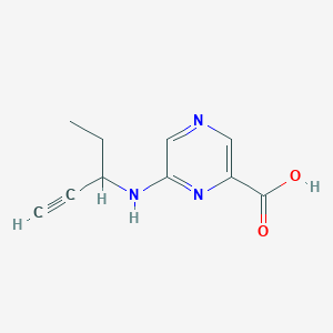 6-[(Pent-1-yn-3-yl)amino]pyrazine-2-carboxylic acid