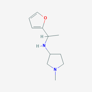 molecular formula C11H18N2O B13295906 N-[1-(furan-2-yl)ethyl]-1-methylpyrrolidin-3-amine 