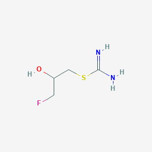 molecular formula C4H9FN2OS B13295920 1-(Carbamimidoylsulfanyl)-3-fluoropropan-2-ol 