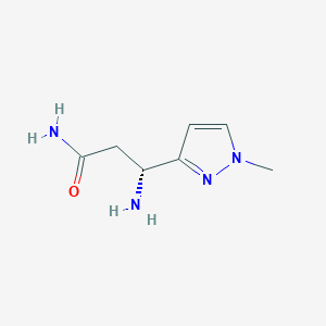 (3R)-3-Amino-3-(1-methyl-1H-pyrazol-3-yl)propanamide