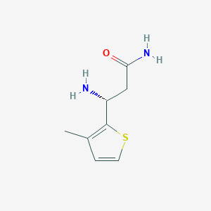 (3R)-3-amino-3-(3-methylthiophen-2-yl)propanamide