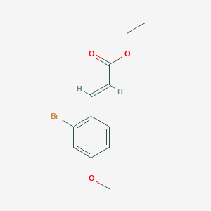 molecular formula C12H13BrO3 B13296003 Ethyl (2E)-3-(2-bromo-4-methoxyphenyl)prop-2-enoate CAS No. 1397707-99-1