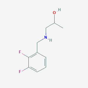 molecular formula C10H13F2NO B13296007 1-{[(2,3-Difluorophenyl)methyl]amino}propan-2-ol 