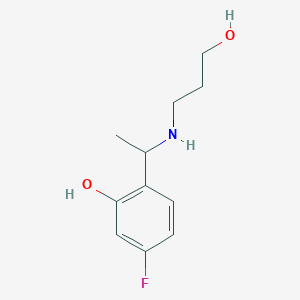 5-Fluoro-2-{1-[(3-hydroxypropyl)amino]ethyl}phenol