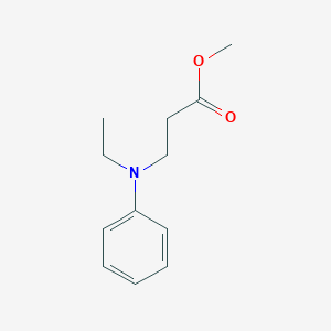 molecular formula C12H17NO2 B1329603 β-丙氨酸，N-乙基-N-苯基-，甲酯 CAS No. 21608-06-0