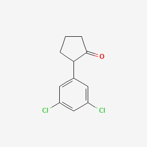 molecular formula C11H10Cl2O B13296040 2-(3,5-Dichlorophenyl)cyclopentan-1-one 