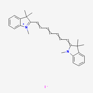 molecular formula C29H33IN2 B1329610 3H-吲哚鎓, 2-[7-(1,3-二氢-1,3,3-三甲基-2H-吲哚-2-亚甲基)-1,3,5-庚三烯基]-1,3,3-三甲基-, 碘化物 CAS No. 19764-96-6