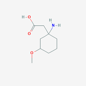 molecular formula C9H17NO3 B13296102 2-(1-Amino-3-methoxycyclohexyl)acetic acid 