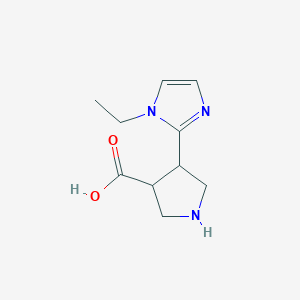 4-(1-Ethyl-1H-imidazol-2-yl)pyrrolidine-3-carboxylic acid