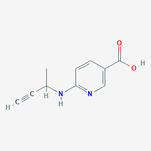 molecular formula C10H10N2O2 B13296112 6-[(But-3-yn-2-yl)amino]pyridine-3-carboxylic acid 