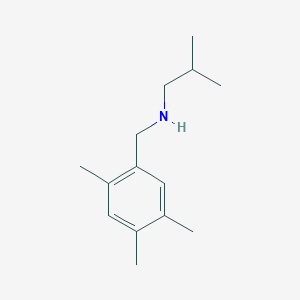 molecular formula C14H23N B13296117 (2-Methylpropyl)[(2,4,5-trimethylphenyl)methyl]amine 