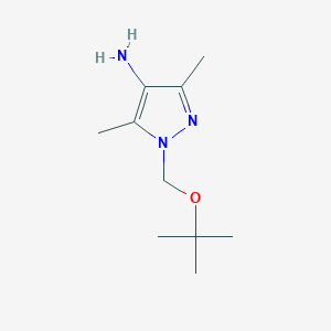 molecular formula C10H19N3O B13296121 1-[(tert-Butoxy)methyl]-3,5-dimethyl-1H-pyrazol-4-amine 