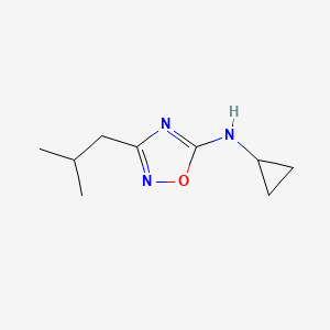 N-cyclopropyl-3-(2-methylpropyl)-1,2,4-oxadiazol-5-amine