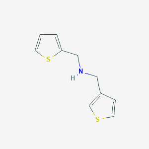 molecular formula C10H11NS2 B13296203 (Thiophen-2-ylmethyl)(thiophen-3-ylmethyl)amine 