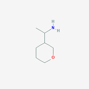 molecular formula C7H15NO B13296210 1-(Oxan-3-yl)ethan-1-amine 