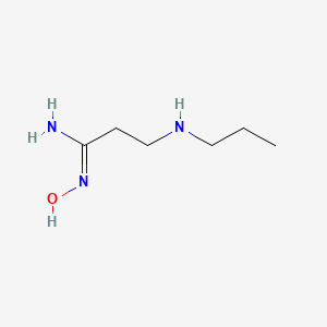 molecular formula C6H15N3O B13296287 N'-hydroxy-3-(propylamino)propanimidamide 