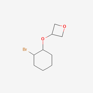 molecular formula C9H15BrO2 B13296396 3-[(2-Bromocyclohexyl)oxy]oxetane 