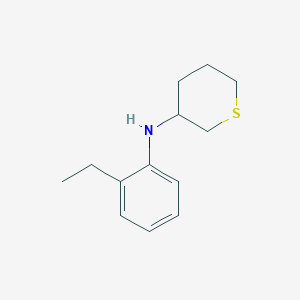 molecular formula C13H19NS B13296398 N-(2-ethylphenyl)thian-3-amine 