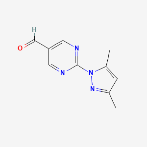 2-(3,5-Dimethyl-1H-pyrazol-1-YL)pyrimidine-5-carbaldehyde