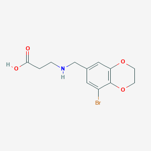 3-{[(8-Bromo-2,3-dihydro-1,4-benzodioxin-6-yl)methyl]amino}propanoic acid