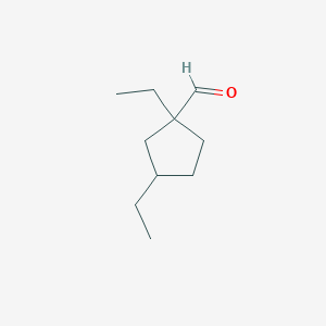 1,3-Diethylcyclopentane-1-carbaldehyde