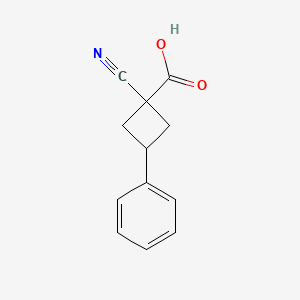 1-Cyano-3-phenylcyclobutane-1-carboxylic acid